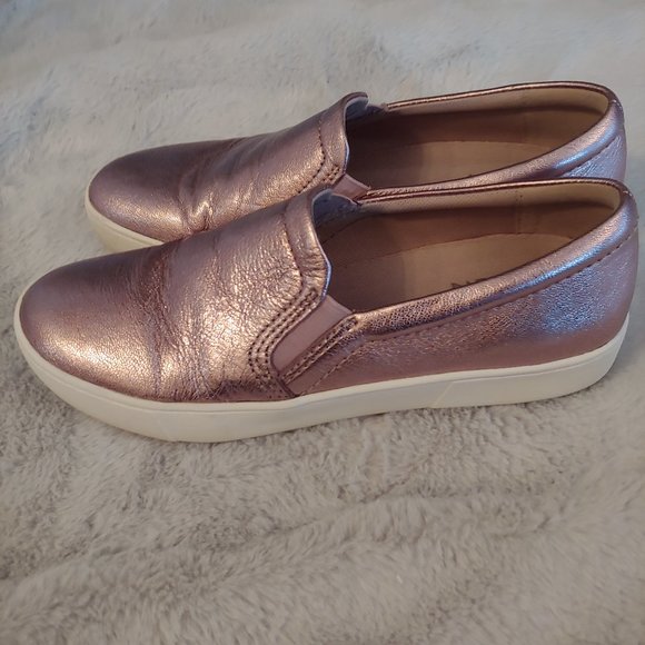 Naturalizer pale pink metallic leather slipon loafer size 7 - Picture 3 of 14